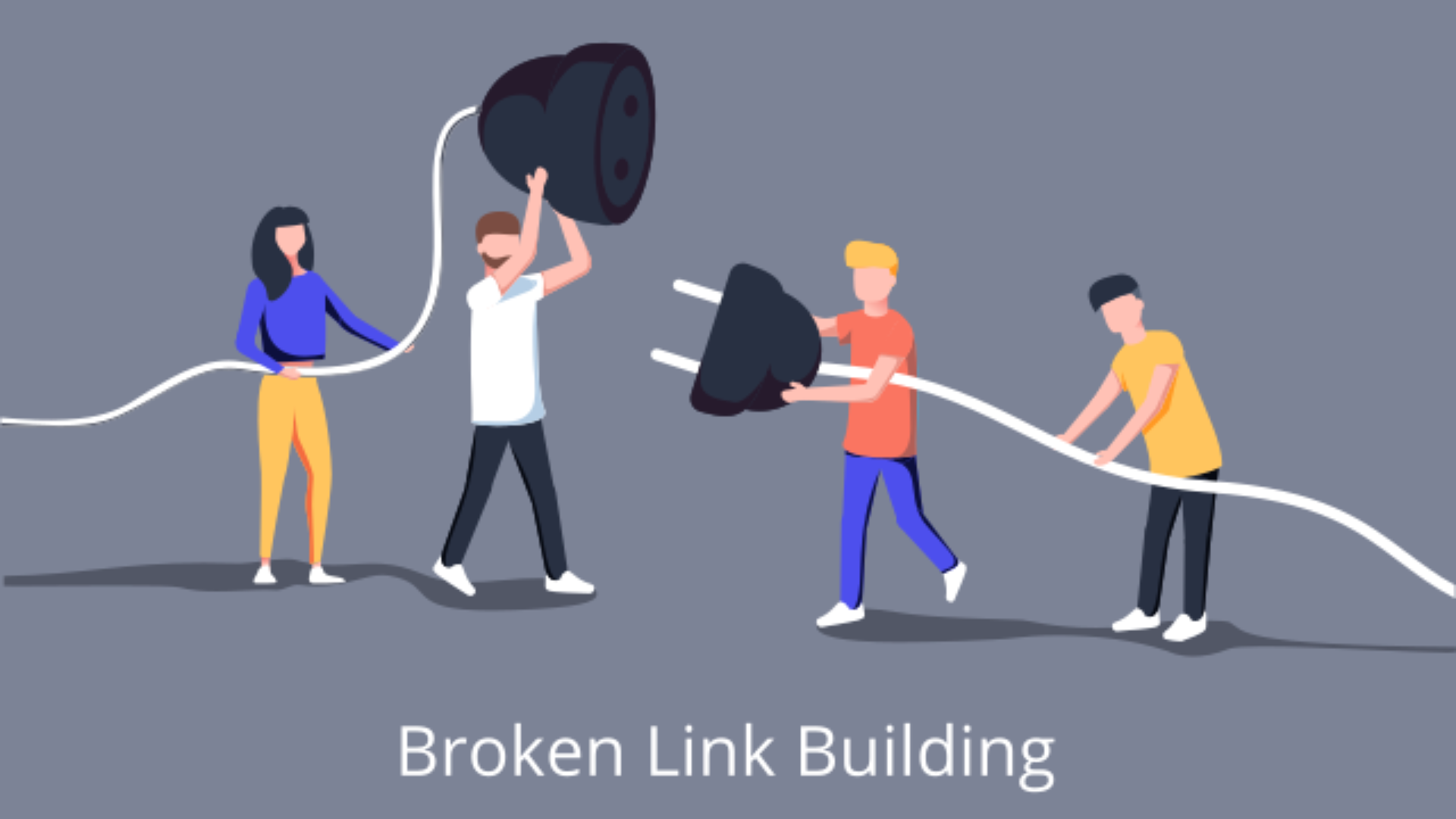 Broken chain link icon on a digital interface