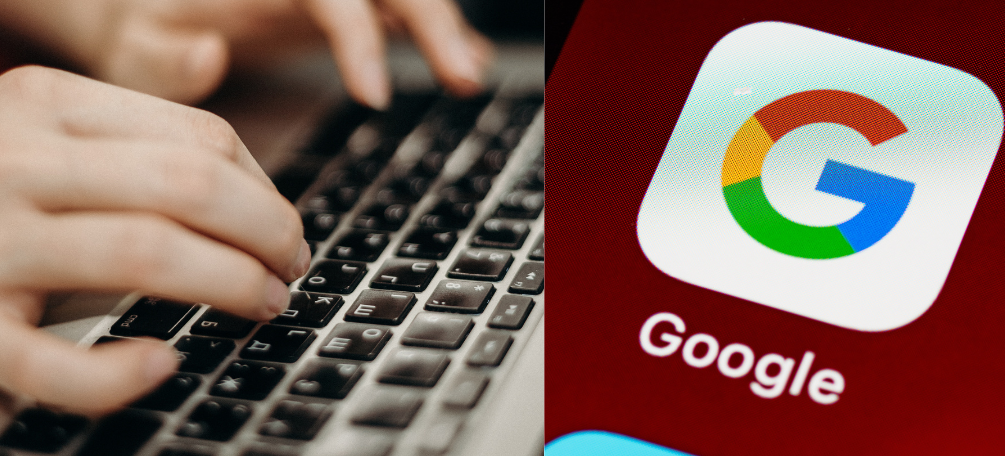 High-Quality Backlinks image with hands typing on a keyboard