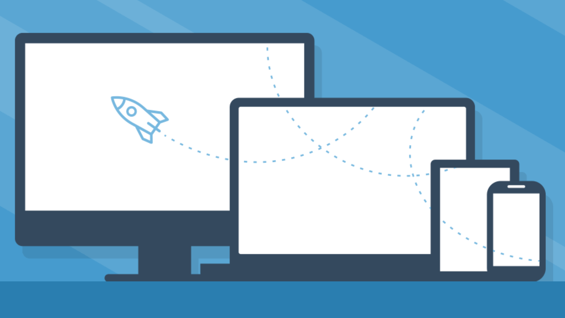 **Alt text:**Responsive website on multiple devices